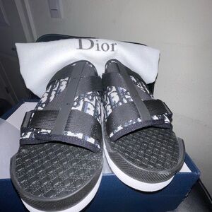 Dior Kids Black and White Sandals